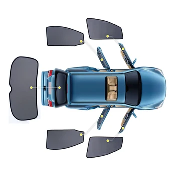 4STK/Sæt Eller 2 STK/Sæt Magnetiske Bil siderude Parasoller Mesh Skygge Blind For Toyota HILUX VIGO