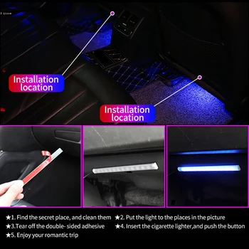 4stk USB-LED RGB Strip Lys Indretning med Fjernbetjeningen Stemme Kontrolleret Rytme