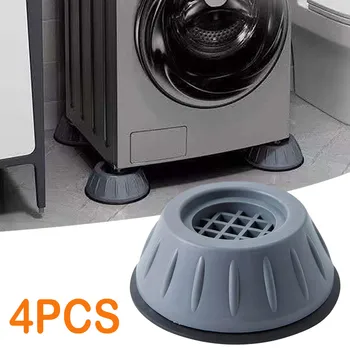4stk Vaskemaskine bademåtter Badeværelse Værktøj Anti-vibrations-Mute Beskyttelse Måtten skridsikker Fod Pad Tørretumbler 2021 Hot Dropshipping