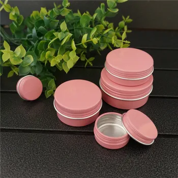 5/10/15/20/30/50/60/80g 30 ml Tom Runde Aluminium Kasse Metal Dåser DIY Pink Kosmetisk Creme Bærbare Jar Te Aluminium Pot