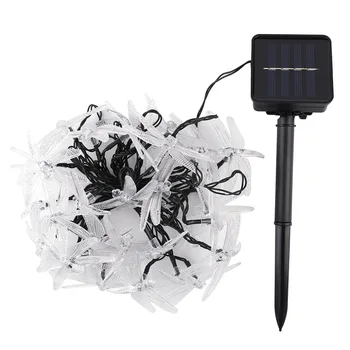 5/6.5 m Sol Dragonfly LED String Lys Krans Vandtæt Fe Lamper til Udendørs Have Bryllup julefrokost Dekoration