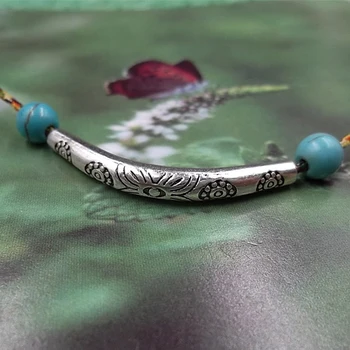 5 Pc ' er 3 Stilarter Buede Hule Bøje Rør Spacer Perler DIY Tibetansk Sølv Smykker Komponent Håndværk