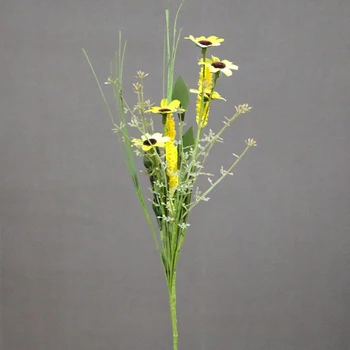 5 Stk Silke Blomster Chrysanthemum I Bulk Kunstige Blomster Til Indendørs Udendørs Bryllup, Hjem, Kontor Dekoration