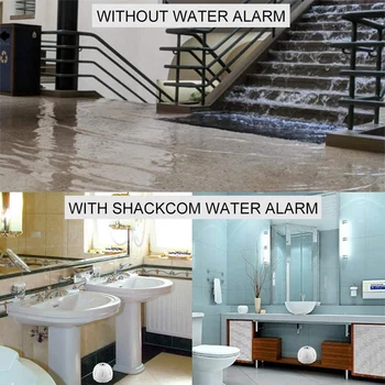 5 Stykker af Vand Lækage Detektor Alarm, Super Følsom Oversvømmelse Detection Sensor, Lyd Alarm til Hjemmet Sikkerhed