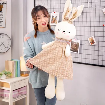 50-100cm Søde Bunny med Nederdel Dukke Dejlige Kaniner, Bamser Fyldt Bløde Dyr Pude til Børn Piger Fødselsdag, Jul Gif
