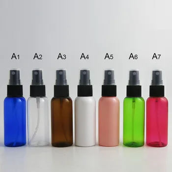 50 x 50 ml Bærbare Plast Parfume Flaske 50cc Runde Skulder Plast Forstøver 5/3oz Søde Tåge Sprøjte Halvdelen Dækning af Beholdere
