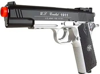 500 Fps Nye Full Metal Wg Airsoft M 1911 Gas Co2 Hånd Pistol Pistol W/ 6mm Bb Bbs(Airsoft Gun) Metal Væg Tegn