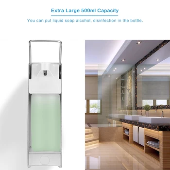 500 ML Flydende Sæbe Wall-Mount Bruser Badekar Shampoo Flydende Sæbe Dispenser Beholderen Til Køkken Badeværelse Tilbehør