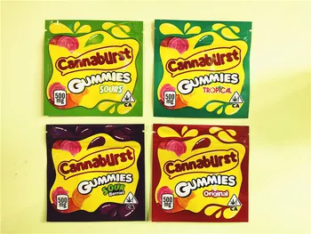 500mg Cannaburs Berry og Gummies Sours Emballage pose slik edibles mylar poser TRRLLITEOLLI