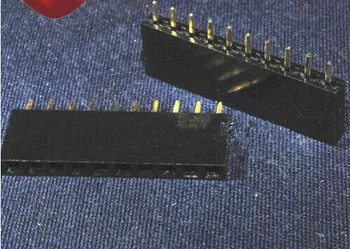 500PCS 2,54 mm 1 X 10 Pin-Guld-forgyldt Enkelt Række Lige Kvindelige Pin Header ROHS