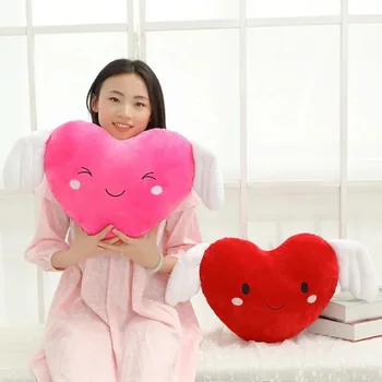 50cm Søde piger Elsker pink Hjerte Plys Legetøj plys Kawaii Hjertet Lysende Hjerte dukke sove pude pude børn, legetøj til Børn