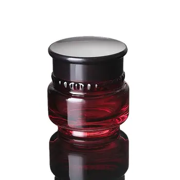 50G rød glas krukke creme,makeup-container,,cremebeholder,Kosmetiske Krukke sort låg ,Kosmetiske Emballage,glas, flaske