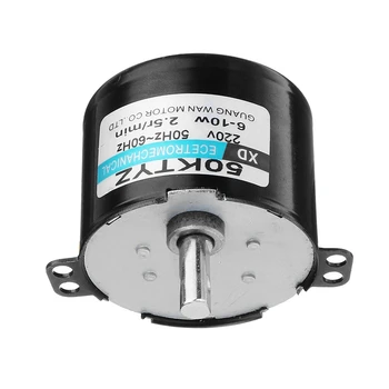 50Ktyz Ac220V 10W 0.5 2.5 R/ Min Permanent Magnet Synkron Motor Ac-Gear Reduktion Motor Cw / Ccw