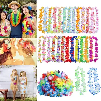 50stk/100pcs Hawaii Halskæde Tropiske Hawaii Klud blomsterkrans Part Indretning I Varm