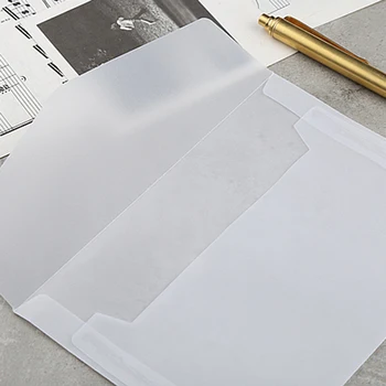 50stk Gennemsigtige, Blanke Hvide Pergament Papir, Kuvert, Postkort, Invitationer til Dækning af Kuverter