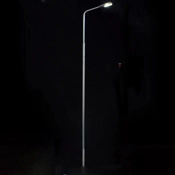50stk Model Railway Tog Lampe Post Street Lights HO Skala 1:75 LED 3V 20mA 15cm