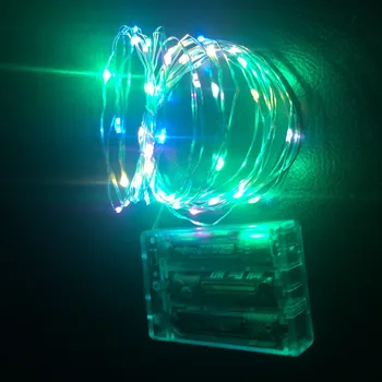 50stk Multi-Farve 20leds 2m eller 30leds 3m kobbertråd LED String lys 3XAA batteridrevne for holidaypartywedding dekoration