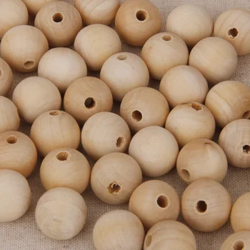 50stk Runde Træ Spacer Perler Naturlige Træ Perler Begyndervanskeligheder DIY Smykker at Gøre