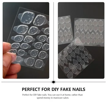 50stk Vandtæt Nail Stickers Sweatproof Kunstige Negle Sticker (Gennemsigtig)