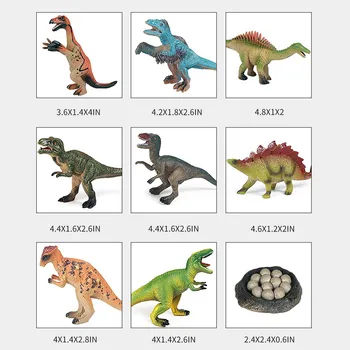 52 Sæt Af Farverige Simulering Dinosaur, Der Passer Model Pynt Med Opbevaringsboks Dinosaur Model Til Drenge Fødselsdag, Gave, Fest, Gave,