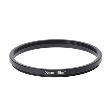 58 mm Til 55 mm Metal Trin Ned Ringe Lens Adapter Filter Kamera Værktøj, Tilbehør Nye 20CB