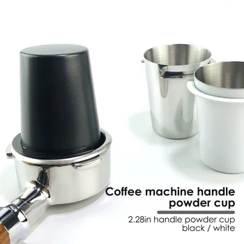58mm Og Dosering Cup Enkel 120 ml Rustfrit Stål Pulver Arkføder Del Passer Espresso Maskine Snuse Krus vis manipulerer Coffeeware 2021