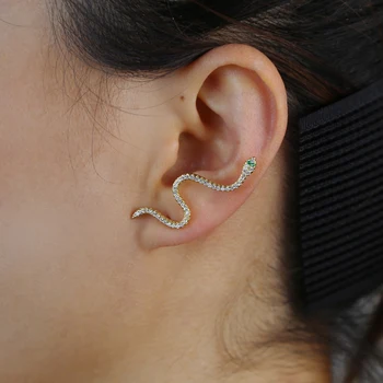 5A cz banet slange øreringe guld, sølv farve trendy kvinder smykker