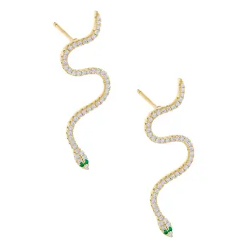 5A cz banet slange øreringe guld, sølv farve trendy kvinder smykker