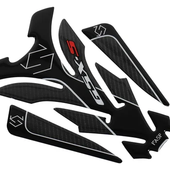 5D carbon fiber Motorcykel Tank Pad Beskytter Decal Klistermærker til GSX.S konkurrence løb motorcykel sportsvogn TQ01