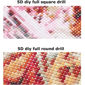 5D DIY Diamant Maleri Havfrue Fuld SquareRound Billede Af Rhinestone Cross Stitch Håndarbejde, Broderi Værelse Dekoration PP957