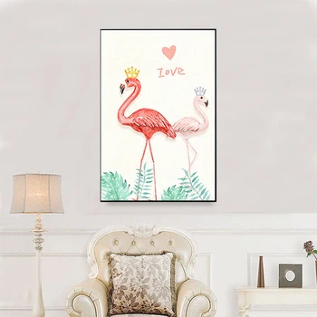 5D DIY Fuld Drill Diamant Maleri Kærlighed Flamingo Mønster, Håndarbejde, Broderi Cross Stitch Dekorative Maleri Hjem Indretning