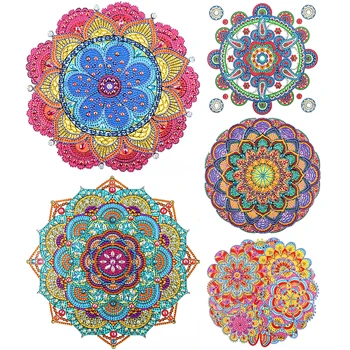 5D DIY Specielt Formet Diamant Maleri Farve Mandala Mosaik Kit Rhinestone Tegning Billede Sæt boligindretning Håndværk