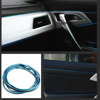 5M-Bil Styling Interiør Dekoration Strimler Dashboard Døren Kant bil Universal til Hyundai ix35 iX45 iX25 i20 i30 Sonata,Verna,Sola