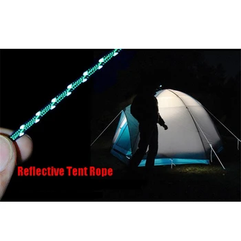 5MM Telt Reflekterende Reb Polyester Lysende Telt Reb Camping Ledning til Udendørs Sport, Camping Vandring Telt Tilbehør 10m/20m/50m