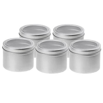 5Pc 100 ml Tom Aluminium Kosmetiske Pot Jar Tin Container med Skrue Låg af Skiudstyr