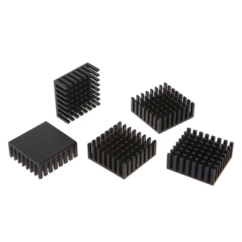 5Pcs 25*25*10 mm Aluminium Heatsink Blok Computer Køler Elektronisk Chip Radiator T84C
