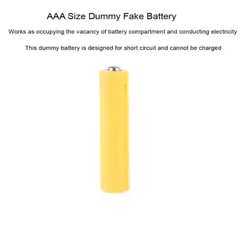 5Pcs AA AAA Størrelse Dummy Falske Batteri Setup Shell Pladsholder Cylinder Dirigent