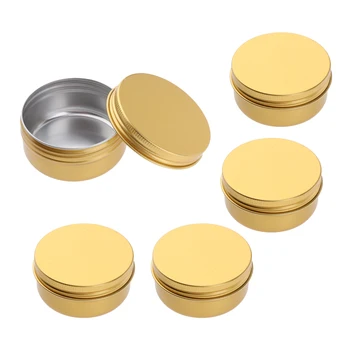 5pcs Aluminium Tom Kosmetiske Balsam, Voks Pot Jar Tin Container 50/60/100/150 ml