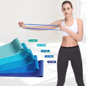 5Pcs Blue Multi-scene Elastisk Ring Forme Uddannelse Modstand Band til Yoga, Fitness Forme Bælte Yoga Udstyr