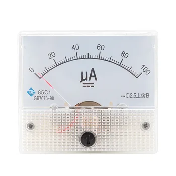 5PCS DC Strøm Tester Meter Amperimetro Analogico Analogt Amperemeter Panel amperemeter 30UA 50UA 100UA 200UA 500UA 20A