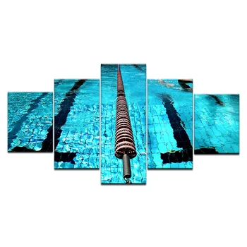 5pcs HD Udskrivning Lærred Maleri Sport Konkurrencedygtige Swimmingpool Art Group Home Decor Væg Plakat Modulære Fotos