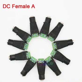 5pcs Mand Kvinde DC-Stik Gratis Svejsning / DC-Stik Stik Kabel, Ledning, Stik til LED Strømforsyning til CCTV Kamera LED Strip