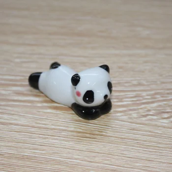 5pcs Panda Dekorative Elementer Spisepinde Rack Panda Rekvisitter Panda Legetøj til Køkken Indretning, DIY Ornament (Tilfældigt Mønster)