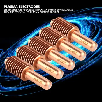 5pcs Plasma-Elektrode MAX1650 220037 Lodning Værktøjer 42 * 12mm skærebrænder Tilbehør