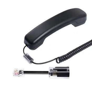 5PCS telefonledning Detangler RJ9-4P4C Model 360 Graders Udvidet Roterende AntiTangle Sort telefonledning Fastnet-Kabel