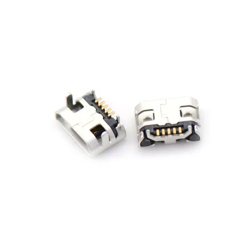 5pin Mikro-USB-Stik Sæde Jack Mikro-Usb-Fire Ben, Ingen Side, Indsætte Plade Sæde til MIni-Usb-Stik Til Mobile Hale Stik 10stk