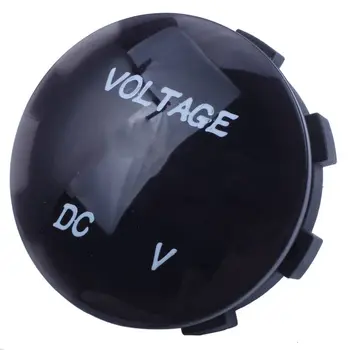 5V-25V DC Voltmeter LED Digitalt Display Panel Monteret Runde Vandtæt Bil, Motorcykel Bil