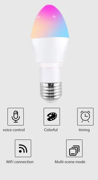 5W WIFI Smart LED-Pære Dæmpbar Energibesparende Lys APP Fjernbetjening Arbejde Med Alexa, Google Startside stemmestyring RGB LED Pære
