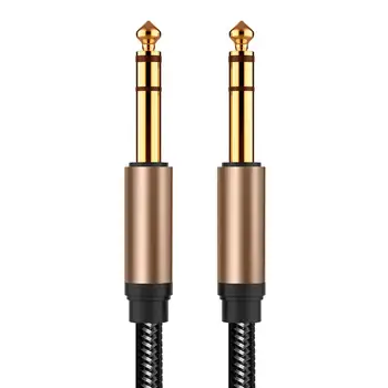 6.5 mm Jack Audio Kabel-Flettet Nylon 6.35 Jack mand til Mand Aux Kabel For Guitar, Mixer, Forstærker, Bas 6,35 mm Jack Ledning