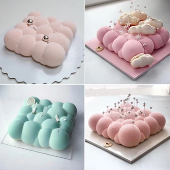 6 Hulrum Cloud-Formede Silikone Kage form for DIY Sky Is Dessert Bageforme Chokolade Mousse Mould Kage Udsmykning Bagning Værktøj